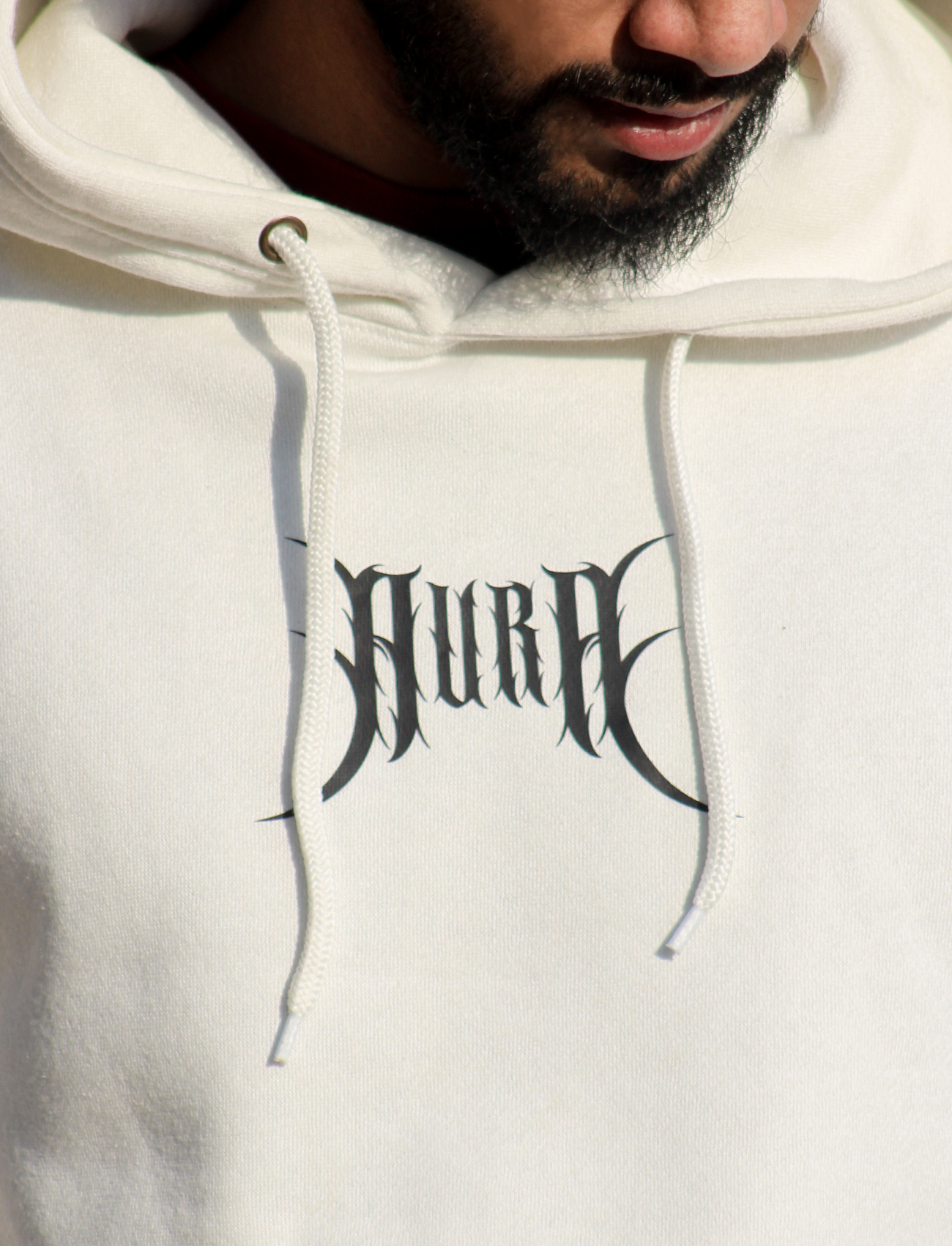 AURA | Premium White Hoodie
